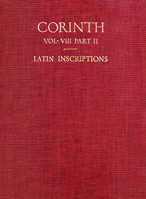 Latin Inscriptions, 1896-1926 Allen Brown West
