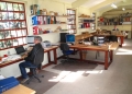 Ioulia Tzonou and Paul Iverson in the newly renovated ASCSA workroom in Corinth Museum.
