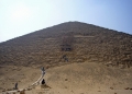 The group climbs the Red Pyramid at Dashur.
