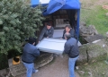 Drawings are transported from the Stoa to the Gennadius Library for scanning