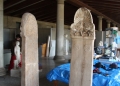 The Stoa getting readied for cleaning and renovation