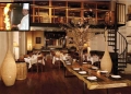 Chef Zapantis (inset) and the dining room at Kellari Taverna