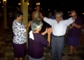 Menes dancing; his wife, Toula (L), sister Marika (fore), and I. Tzonou (back).