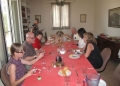 Lunch table from west (L to R, Graybehl, Ierardi, Lucy Wiseman, Tzonou-Herbst, James Wiseman, Morison, Klinger)