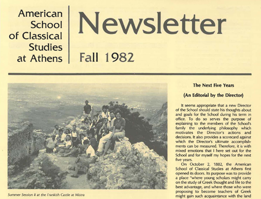 A Blast from the Past: Uploading old ASCSA Newsletters