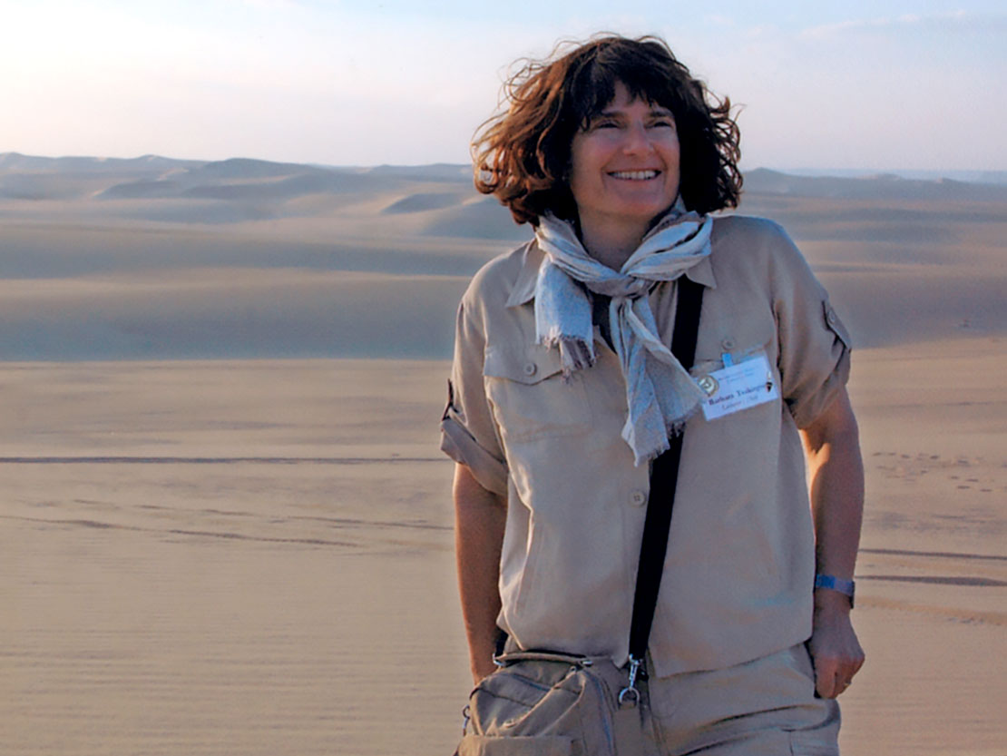 Barbara Tsakirgis at the Great Sand Sea in Egypt