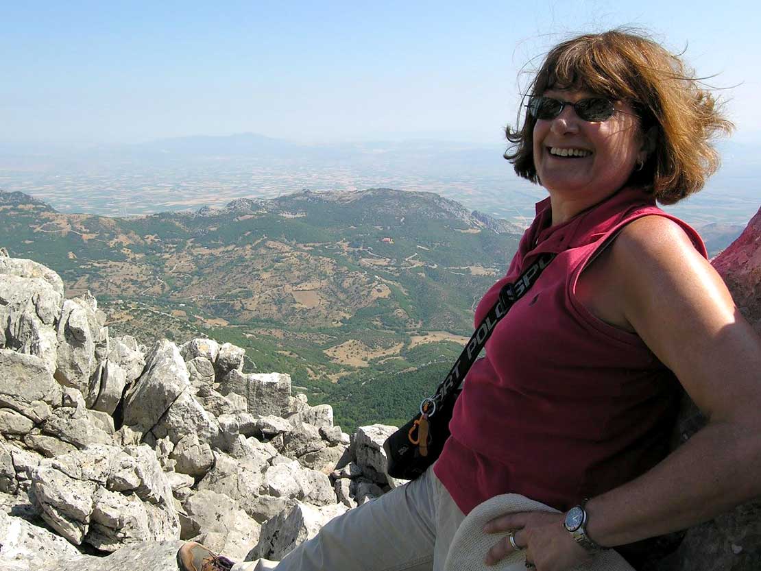 Barbara Tsakirgis at Mt. Helikon