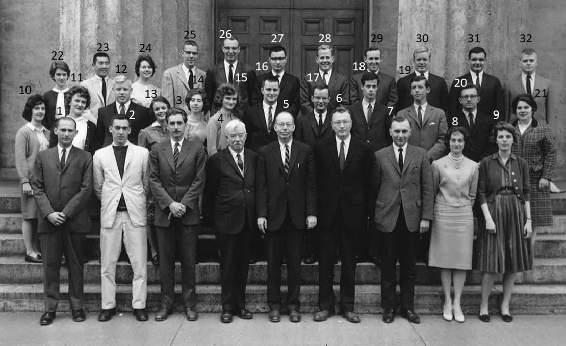 Alan Boegehold with the 1962 Brown Classics Department.