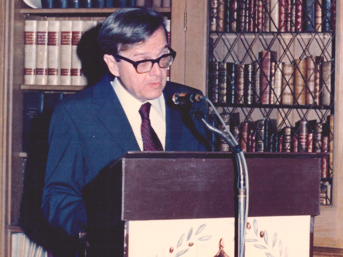 Henry Immerwahr at Lectern