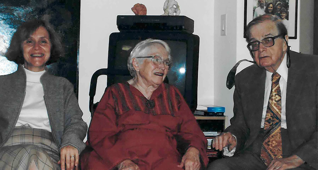 Mary Hiniker with her parents, Sara and Henry Immerwahr