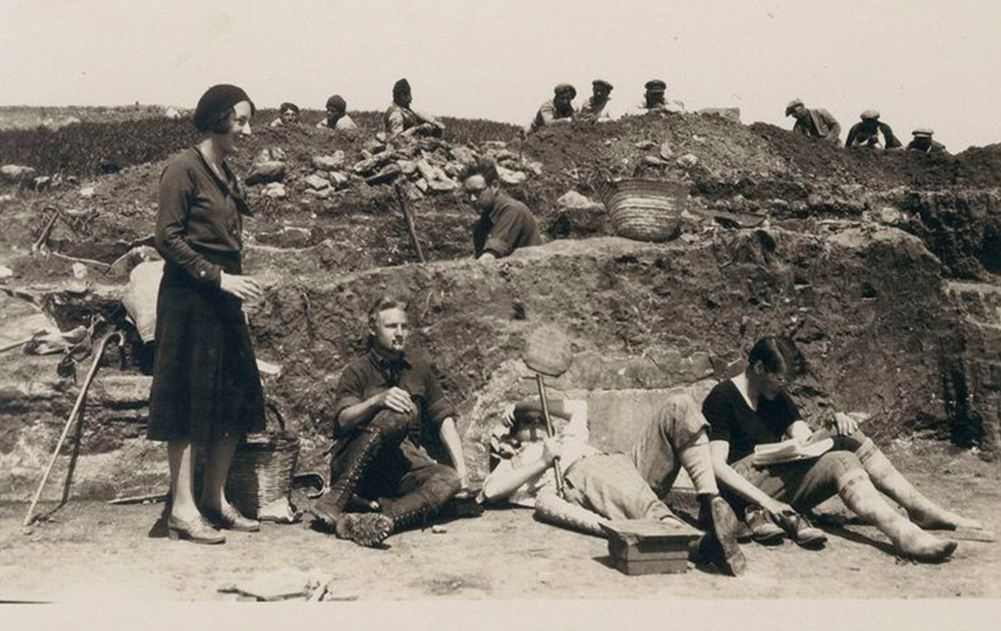 J. Walter Graham on Lunch Break at the Olynthus Excavations in 1931
