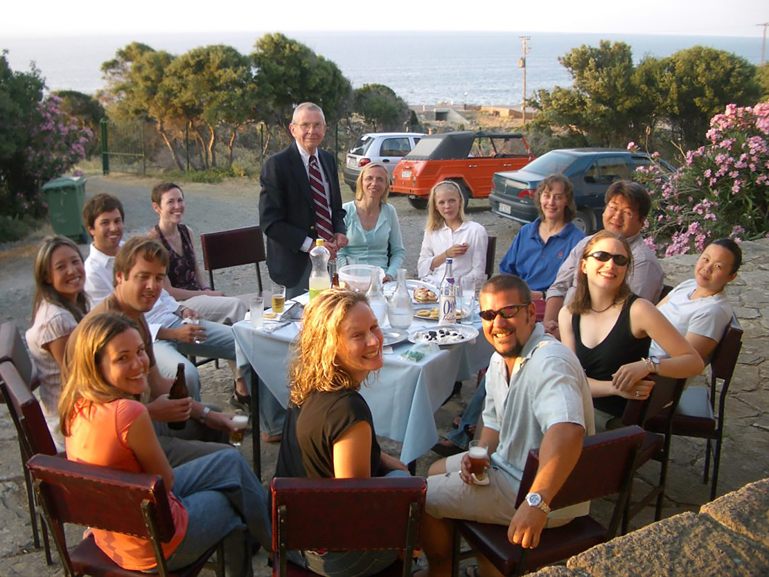 James McCredie Presides Over Ouzo Hour