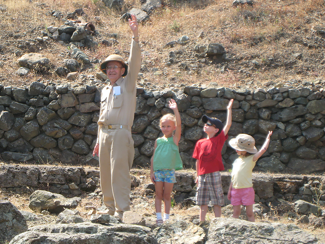 James McCredie and Grandchildren at Samothrace