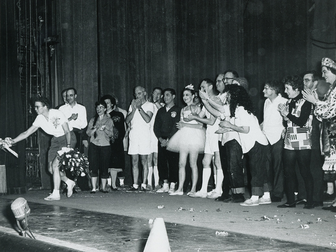 Mabel Louise Lang Receives Flowers Following Faculty Show