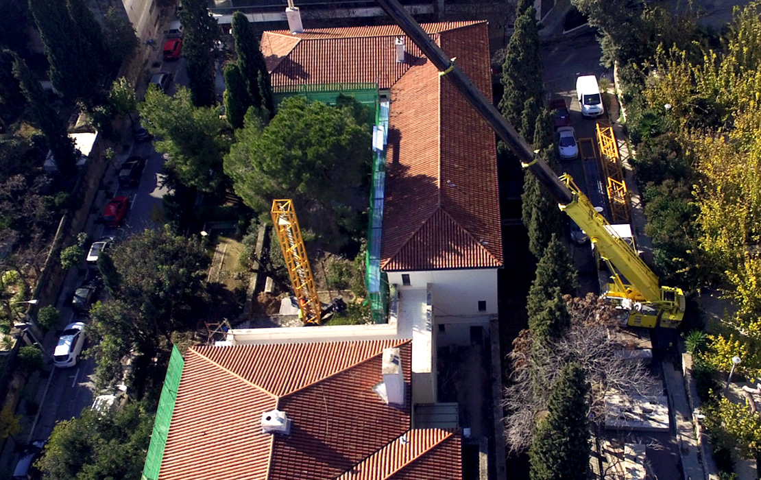 Aerial View of Student Center Construction