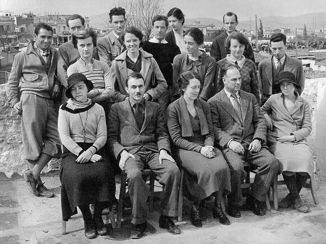 Virginia Grace (second row, middle) with the Agora Excavations staff in 1933
