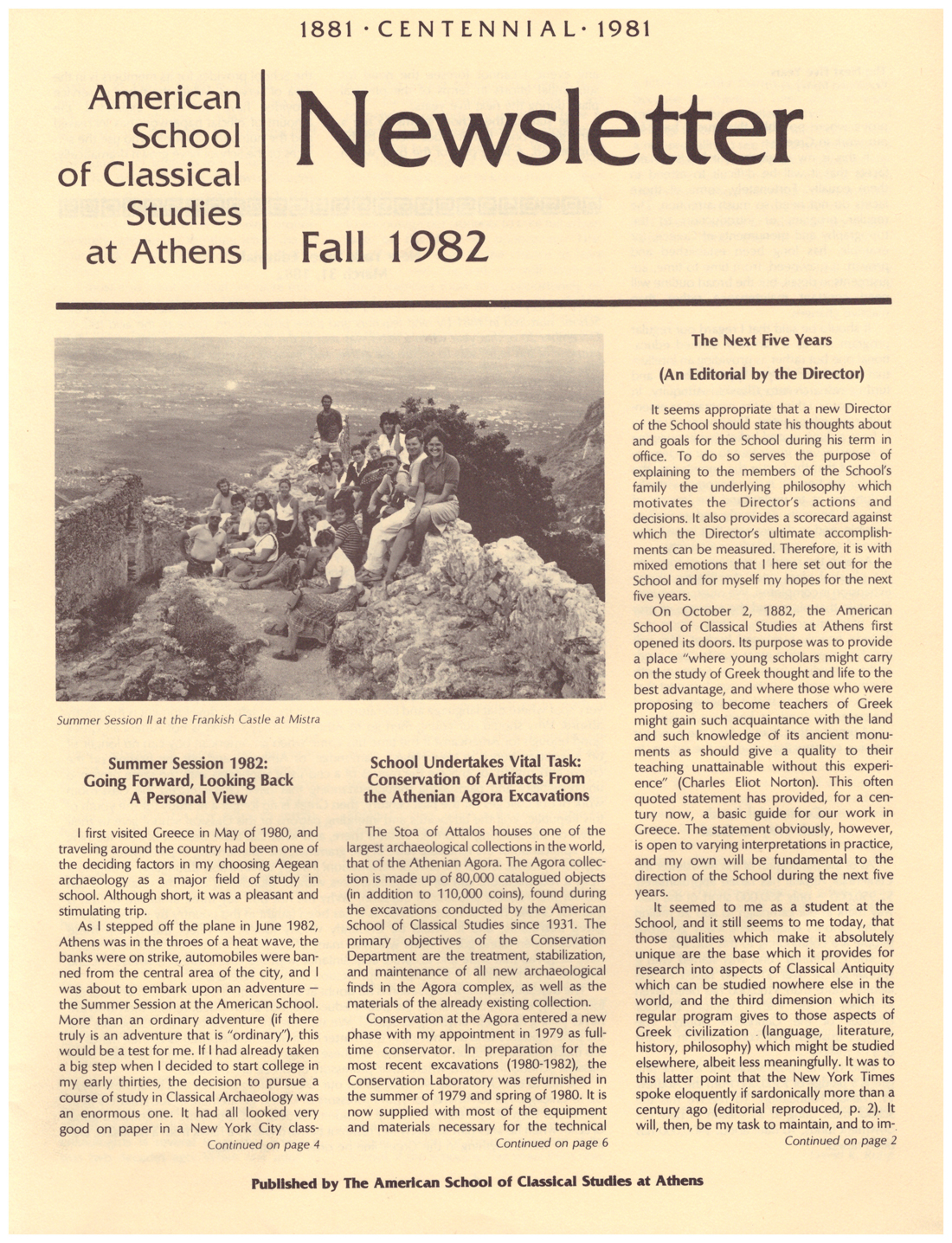 A Blast from the Past: Uploading old ASCSA Newsletters